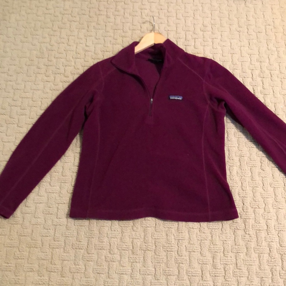 patagonia cranberry quarter zip